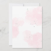 赤面ピンクボウベビーシャワー招待状 招待状 (裏面)