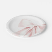 赤面ピンクボウベビーシャワー紙プレート ペーパープレート (アングル)