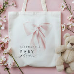 赤面ピンクボウベビーシャワー トートバッグ<br><div class="desc">繊細なピンクの弓とスクリプトのイニシャルモノグラムを備えたシックなトートバッグで、あなたの赤ちゃんシャワーお祝いに優雅さと甘さのtouchをパーソナライズされた追加する。ソフトなフェミニンデザインは、イベントにキュートでアクセントを付け、お客様やママに最適なアスタイリッシュセンティブ。特別なカスタマイズ日を補う個人touchのイニシャルと一緒にユニーク。パーティーの好意、贈り物、またはキープサックのために、このトートバッグは魅力と赤ちゃんシャワーモダンシックの完璧なブレンドである。</div>