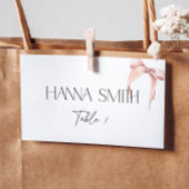 赤面ピンクボウミニマルコケット折り座席表 プレイスカード