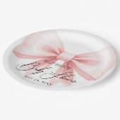 赤面ピンクボウモダンベビーシャワー ペーパープレート (アングル)