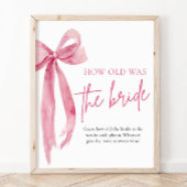 赤面ピンクボウ歳は新婦ブライダルシャワー ポスター