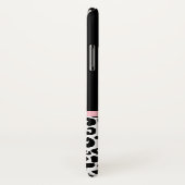 赤面ピンクボウ白黒ヒョウ柄 Case-Mate iPhoneケース (裏面/右)