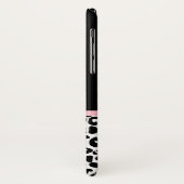 赤面ピンクボウ白黒ヒョウ柄 Case-Mate iPhoneケース (裏面/左)