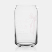 赤面ピンクボウ結び目ブライダルシャワー ガラス缶 (裏面)