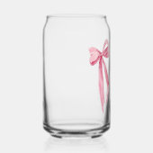 赤面ピンクボウ結び目ブライダルシャワー ガラス缶 (右)