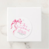 赤面ピンクボウ結び目ブライダルシャワー フェイバータグ (インサイチュ)