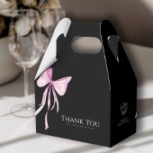 赤面ピンクボウ結び目ブライダルシャワー フェイバーボックス