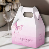 赤面ピンクボウ結び目ブライダルシャワー フェイバーボックス