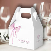 赤面ピンクボウ結び目ブライダルシャワー フェイバーボックス