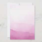 赤面ピンクボウ結び目ブライダルシャワー 招待状 (裏面)