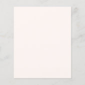 赤面ピンクボウ花模様誕生日の招待 (裏面)