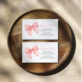 赤面ピンクボウ表示赤ちゃんシャワー囲いカード エンクロージャーカード