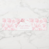 赤面ピンクボウ赤ちゃん女の子シャワー水ボトルラベル ペットボトルラベル (シングルラベル)