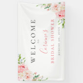 赤面ピンクボタニカルフローラ 横断幕 (縦)