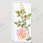 赤面ピンクボタニカル結婚式 プログラム (裏面)