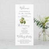 赤面ピンクボタニカル結婚式 プログラム (スタンド正面)