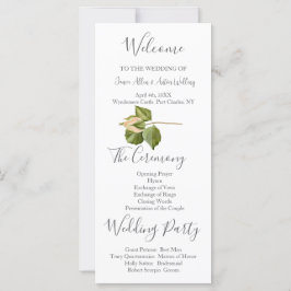 赤面ピンクボタニカル結婚式 プログラム