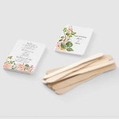 赤面ピンクボタニカル結婚式 プログラム ハンドファン (組立なし)