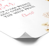 赤面ピンクボホキラフェベビーシャワーママモサバー ポスター (角)