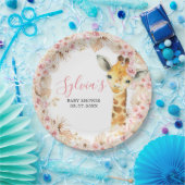 赤面ピンクボホキラフェベビーシャワー紙プレート ペーパープレート (パーティー)