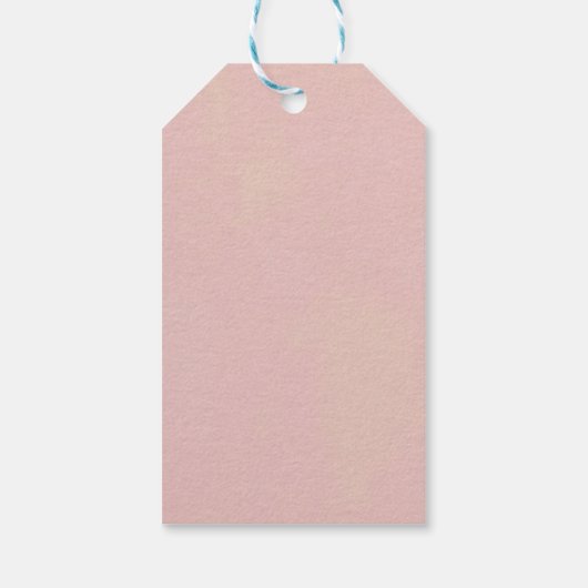 赤面ピンクボホキリン赤ちゃんシャワーありがとうラベル ギフトタグ (裏面)