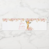 赤面ピンクボホキリン赤ちゃんシャワーウォーターボトル ペットボトルラベル (シングルラベル)