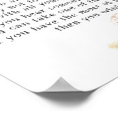 赤面ピンクボホキリン赤ちゃんシャワーベビーと言わない ポスター (角)