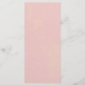 赤面ピンクボホキリン赤ちゃんシャワーメニューカード メニュー (裏面)