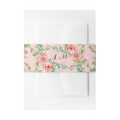 赤面ピンクボホコテージボヘミアンフローラ牡丹バラ 招待状ベリーバンド (正面例)