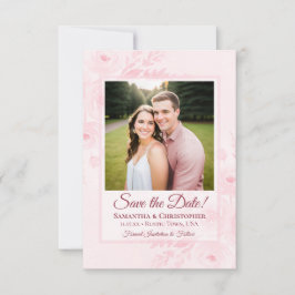 赤面ピンクボホシック牡丹&フォト結婚ズ セーブザデート