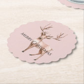 赤面ピンクボホディアー ペーパーコースター (アングル)