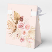 赤面ピンクボホフローラパンパスグラスブライダルシャワー フェイバーボックス (裏面サイド)