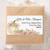 赤面ピンクボホフローラ金ゴールドグリッターホワイトパンプキン ラベル (インサイチュ)