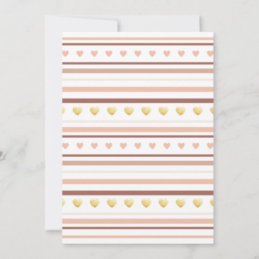 赤面ピンクボホレインボーベビーシャワー 招待状 (裏面)