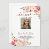 赤面ピンクボホ追悼写真 招待状 (正面/裏面)