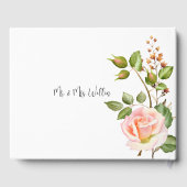 赤面ピンクボ結婚タニカル ゲストブック (裏面)