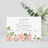 赤面ピンクボ結婚タニカル 出欠カード (スタンド正面)