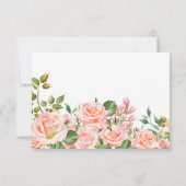 赤面ピンクボ結婚タニカル 出欠カード (裏面)