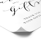 赤面ピンクマグノリアとアジサイのカードとギフト ポスター (角)