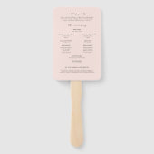 赤面ピンクマグノリアス&アジサイ結婚式 プログラム ハンドファン (裏面)