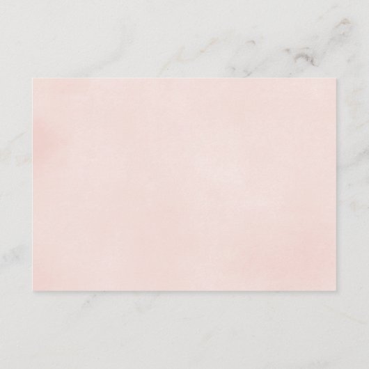 赤面ピンクマグノリア女の子の赤ちゃんシャワーブックリクエスト エンクロージャーカード (裏面)