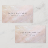 赤面ピンクマザーオブパールエレガント 名刺 (正面/裏面)