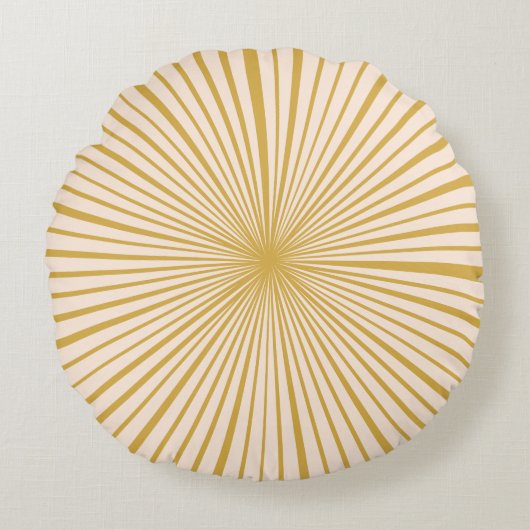 赤面ピンクマスタードホイール ラウンドクッション (正面)