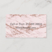 赤面ピンクマーブルエフェクト 名刺 (裏面)