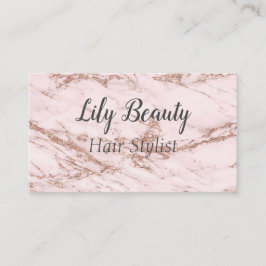 赤面ピンクマーブルエフェクト 名刺