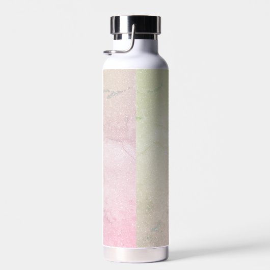 赤面ピンクマーブルグリッターウォーターボトル ウォーターボトル (右面)