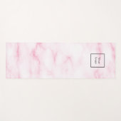 赤面ピンクマーブルスタジオビジネスロゴ ヨガマット (正面(横))