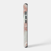 赤面ピンクマーブルパーソナライズされたiPhoneケース iPhoneケース (左側面)
