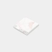 赤面ピンクマーブルビジネスロゴ ポストイット (アングル)